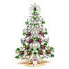 2024 Xmas Tree Decoration 20cm Ovals ~ Vitrail Green Clear*