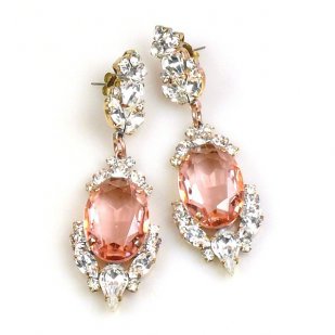 Mythique Earrings for Pierced Ears ~ Crystal Pink