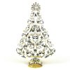 2021 Xmas Tree Decoration 18cm Hearts Navettes ~ Clear Crystal