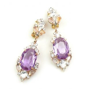 Mythique Clips-on Earrings ~ Crystal Violet