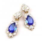 Grand Mythique Clips-on Earrings ~ Crystal Blue