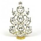 2021 Xmas Tree Decoration 17cm Hearts ~ Clear Crystal