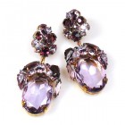 Fiore Pierced Earrings ~ Purple Amethyst