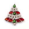 Xmas Tree Brooch #09 ~ Red Green Clear*