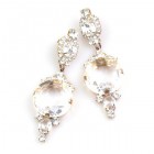 Taj Mahal Earrings Pierced ~ Clear Crystal