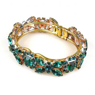 Harmony Clamper Bracelet ~ Emerald