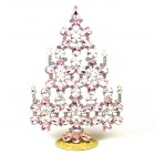 Xmas Flowers Tree Decoration 16cm ~ Pink Clear*
