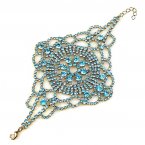 Aisha Bracelet Aqua ~ Antique Gold Plated