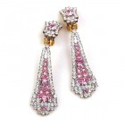 Eiffel Earrings Clips ~ Pink