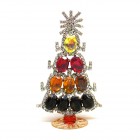 Standing Xmas Tree with Ovals 13cm ~ ExtraTopaz Red Yellow*