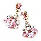 Beaute Earrings Pierced ~ Pink with Clear*