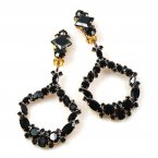 Paradise Valley Clips Earrings ~ Black