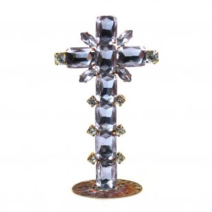 Cross Standing Decoration 8.5cm Octagons ~ Violet*
