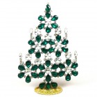 Xmas Flowers Tree Decoration 16cm ~ Emerald Clear*