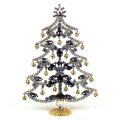 18cm Xmas Tree with Dangling Rondelles ~ Purple Clear