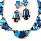 Pearlesque Necklace and Earrings ~ Blue Mood