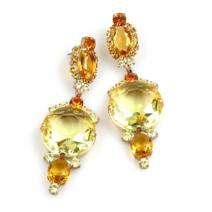 Taj Mahal Earrings Pierced ~ Yellow Jonquil