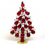 Xmas Teardrops Tree Decoration 20cm ~ Red Clear*