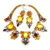 Iris Grande Necklace Set ~ Opaque Yellow Violet