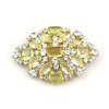 Tania Classic Brooch ~ Crystal with Yellow Jonquil