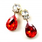 Tearsdrops Earrings Clips ~ Hyacinth Clear*