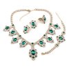 Attraction Grand Parure Emerald ~ Necklace Set, Bracelet, Ring