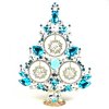 20 cm XL Xmas Tree with Snowflakes ~ Clear Aqua