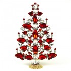 2021 Xmas Tree Decoration 21cm Navettes ~ Red Clear