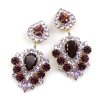 Lioness Clips-on Earrings ~ Purple Violet