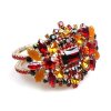 Florence Clamper Bracelet ~ Red Multicolor