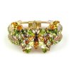 Butterfly Clamper Bracelet ~ Yellow Olive Green