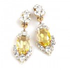 Mythique Clips-on Earrings ~ Crystal Yellow Jonquil