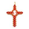 Coral Cameo Cross