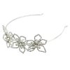 Lotus Flower Tiara ~ Clear Crystal ~ Silver Plated