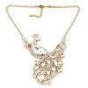 Peacock Necklace ~ Clear Crystal