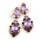 Déjà vu Pierced Earrings ~ Violet Purple