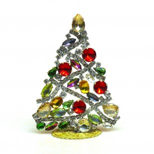 Zig-Zag Xmas Tree Stand-up Decoration 12cm ~ Multicolor #03*