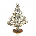 Xmas Teardrops Tree Standing Decoration 7cm ~ Clear Crystal*