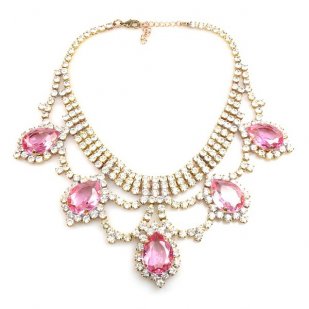 Mystery Necklace ~ Crystal Pink