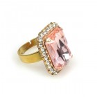 Zenith Ring ~ Clear Crystal with Pink