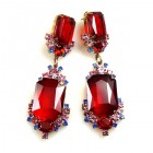 Pearlesque Earrings Pierced ~ Raspberry Tones