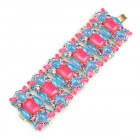Neon Bracelet ~ Pink with Blue
