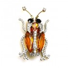 Longhorn Beetle Pin ~ Topaz