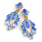 Xena Earrings Clips ~ Light Sapphire Blue