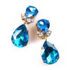Two Drops Earrings Clips ~ Aqua*