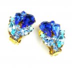 Artemis Earrings Clips ~ Blue Aqua*