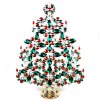14 Inches Giant Xmas Tree with Navettes ~ Emerald Red Clear
