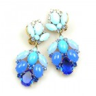 Sweetness Earrings Clips ~ Blue Azure