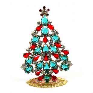 Xmas Tree Standing Decoration #19 ~ Emerald Red