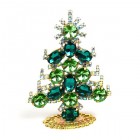 Xmas Tree Decoration Rings and Navettes ~ Clear Emerald Red